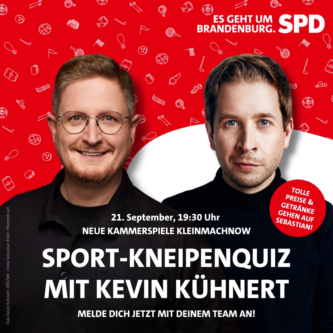 Sport-Kneipenquiz mit Kevin Kühnert