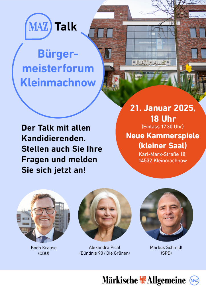 MAZ TALK - Bürgermeisterforum Kleinmachnow